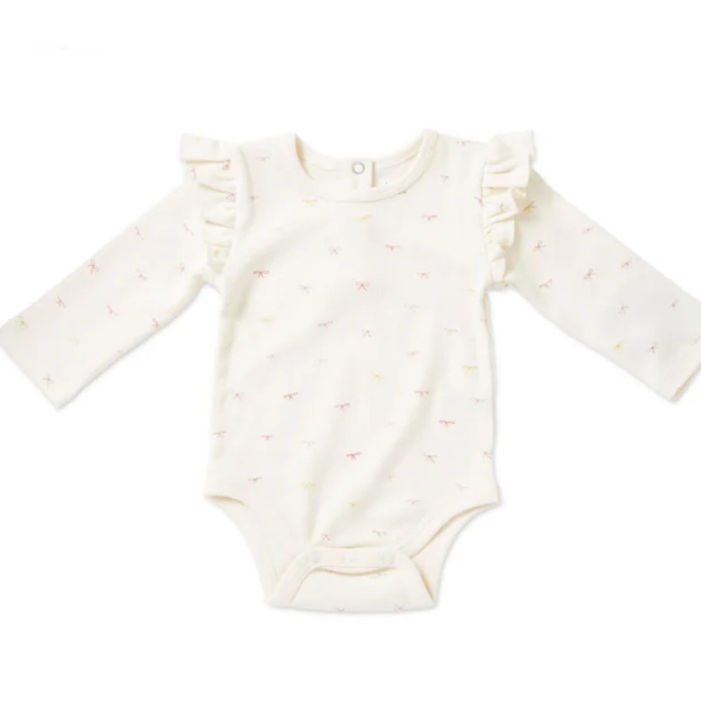 Pehr One-piece Long Sleeve Bodysuit - Jolie Ruffle